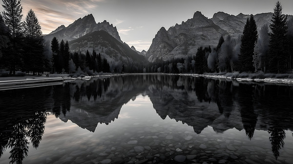 Rorschach Sunset - Modern Sunset Landscape Art Prints Print