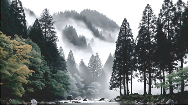 Under The Shroud - Monochrome Landscape Art Prints Print