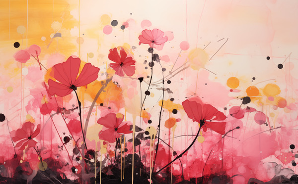 Bliss – Abstract Floral Dream Art Print Print
