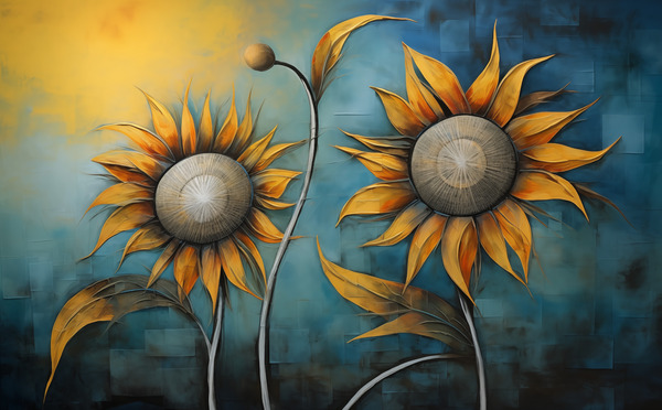 Flamboyant - Bold Sunflower Art Prints Print