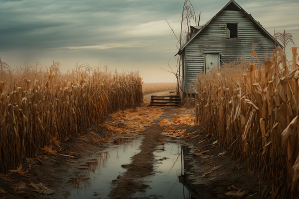 Forgotten – Rustic Autumn Path Landscape Art Print Print