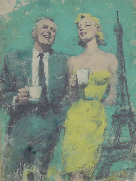 Una Manana en Paris – A Morning in Paris Vintage Poster Art Print Print