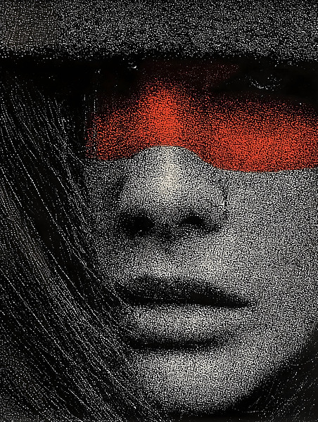 Beneath the Mask – Vintage Noir Portrait Art Print Print