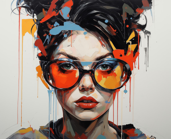 Paranoid – Pop Surreal Portrait Art Print Print