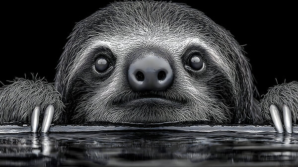 Sloth – Wildlife Portrait Art Print Print