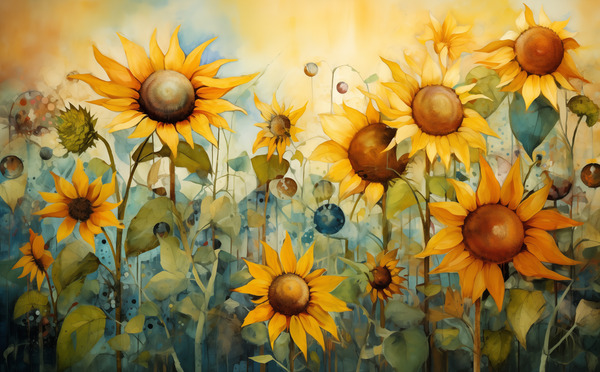 Vitality - Sunflower Meadow Art Prints Print
