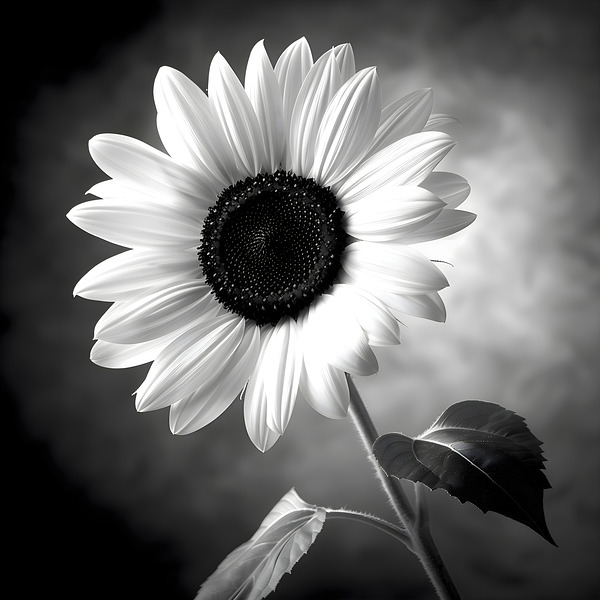 Sunflower Selfie 21 - Sunflower Portrait Art Prints Print