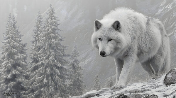 Quiet Companion – Wildlife Portrait Art Print Print