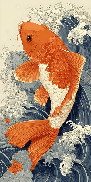 Tabi No Hajimari 旅の始まり - The Voyage Begins - Japanese Koi Art Prints Print