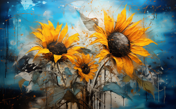 Nanci Ann – Sunflower Field Art Print Print