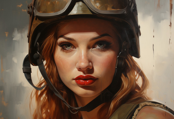 Woman of War – Grit & Grace Portrait Art Print Print