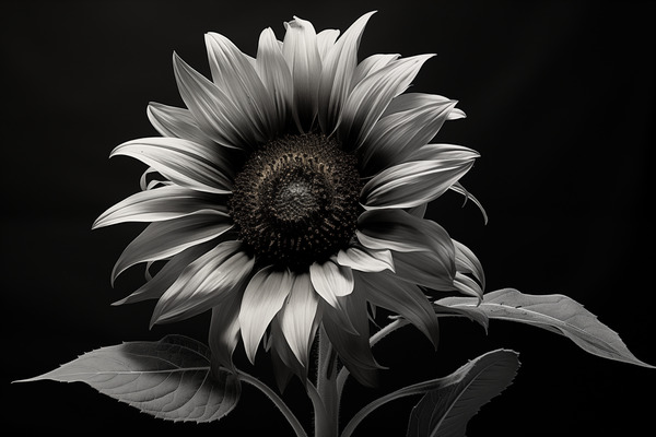 Obsidian Petals – Dark Botanical Fine Art Print Print