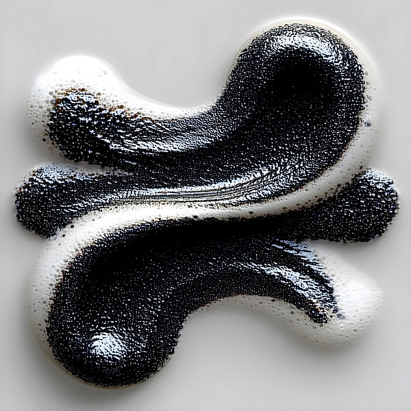 Duality Drip – Yin-Yang Abstract Print Print