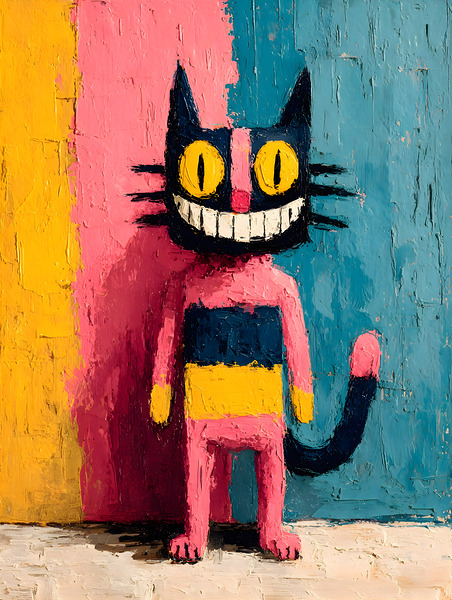 The Laughing Cat – Contemporary Pop Art Print Print