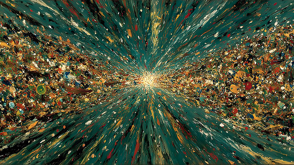 Infinity Stream – Cosmic Abstract Art Print Print