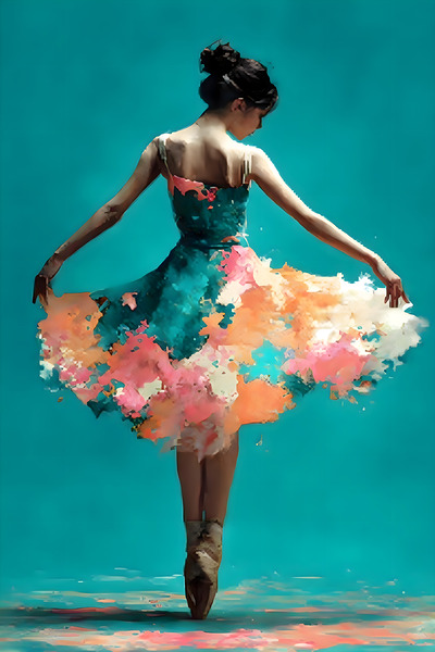 Blooming Pirouette – Ballerina Print Print