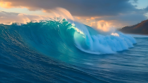 Ocean Fury – Crashing Wave Print Print