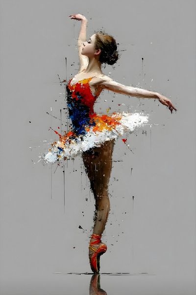 Painted Arabesque – Ballerina Print Print