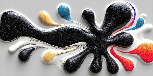 Melted Orbit – Playful Drip Abstract Print Print