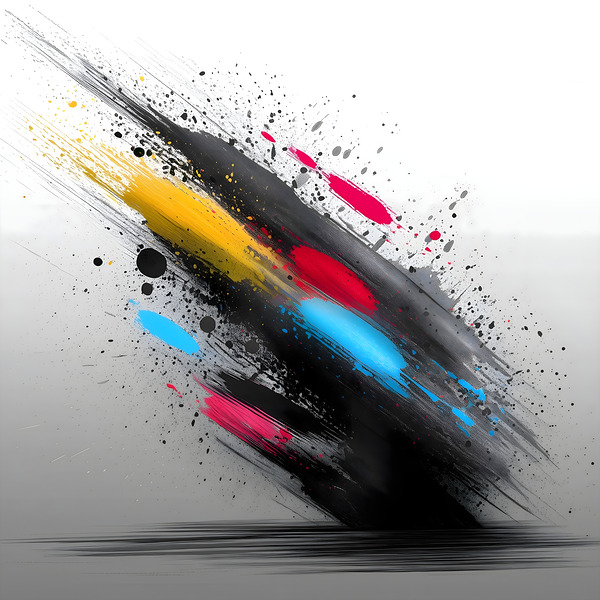 Impact Vector – Color Burst on Gray Print Print