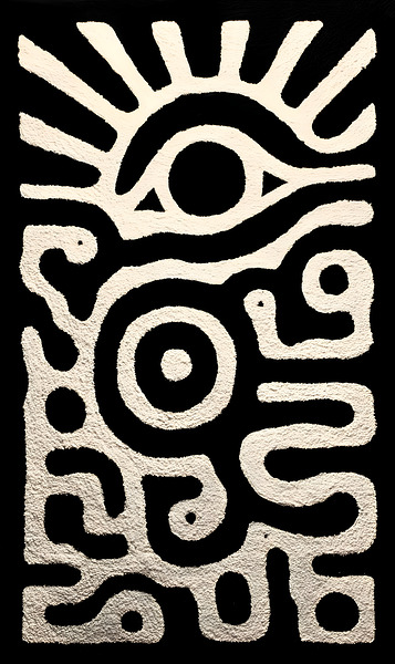 Eye of the Ancients – Tribal Abstract Totem Print Print