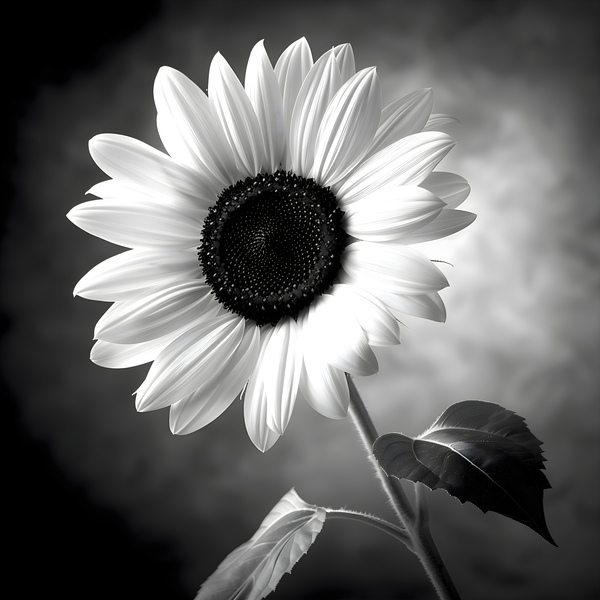 Sunflower Selfie 11 - Sunflower Portrait Art Prints Print