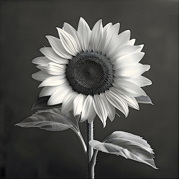 Sunflower Selfie 4 - Sunflower Portrait Art Prints Print