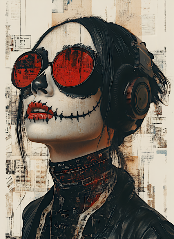 La Catrina Sonora - The Sonic Catrina - Dia de los Muertos Art Prints Print