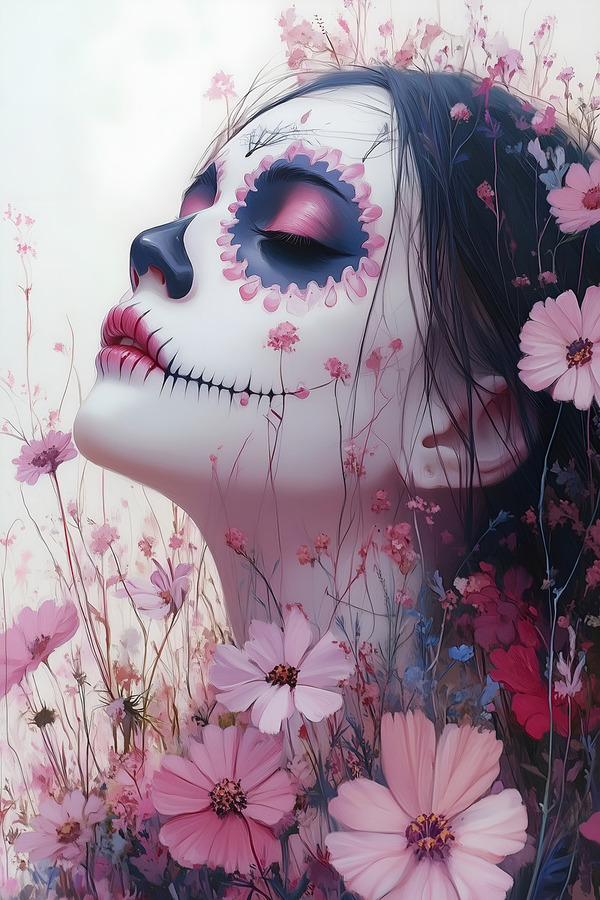 El Silencio De Los Muertos Bellos - The Silence Of The Beautiful Dead - Dia De Los Muertos Art Prints  Imprimer