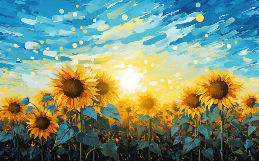 Resonance – Sunflower Field Art Print  Print