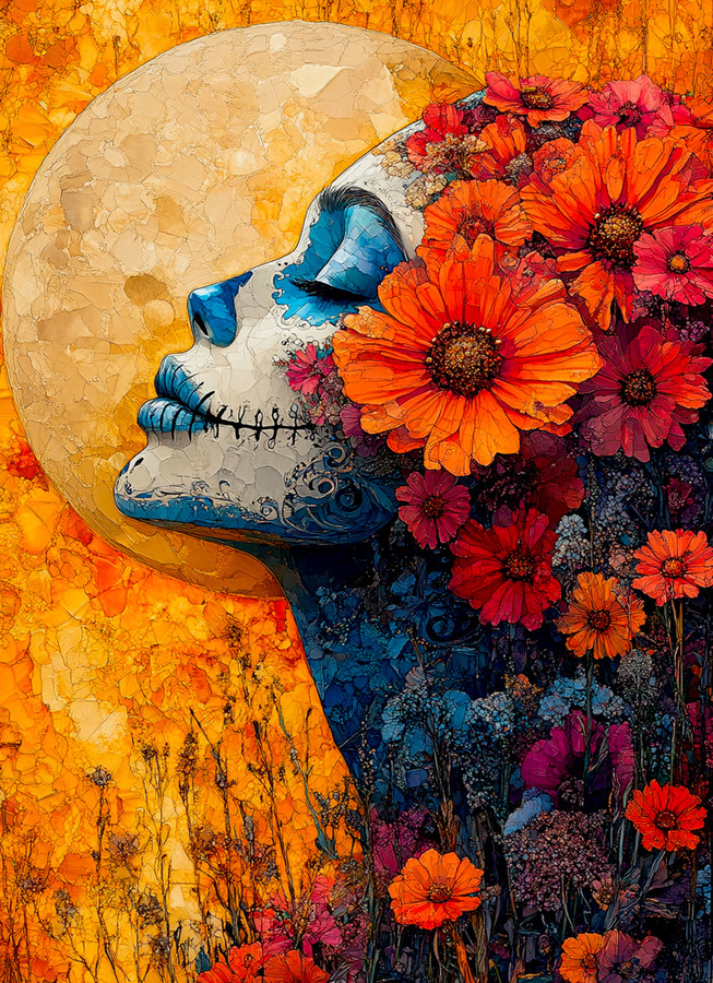 Cempasuchil Eterna - Eternal Marigold - Marigold Floral Art Prints  Print