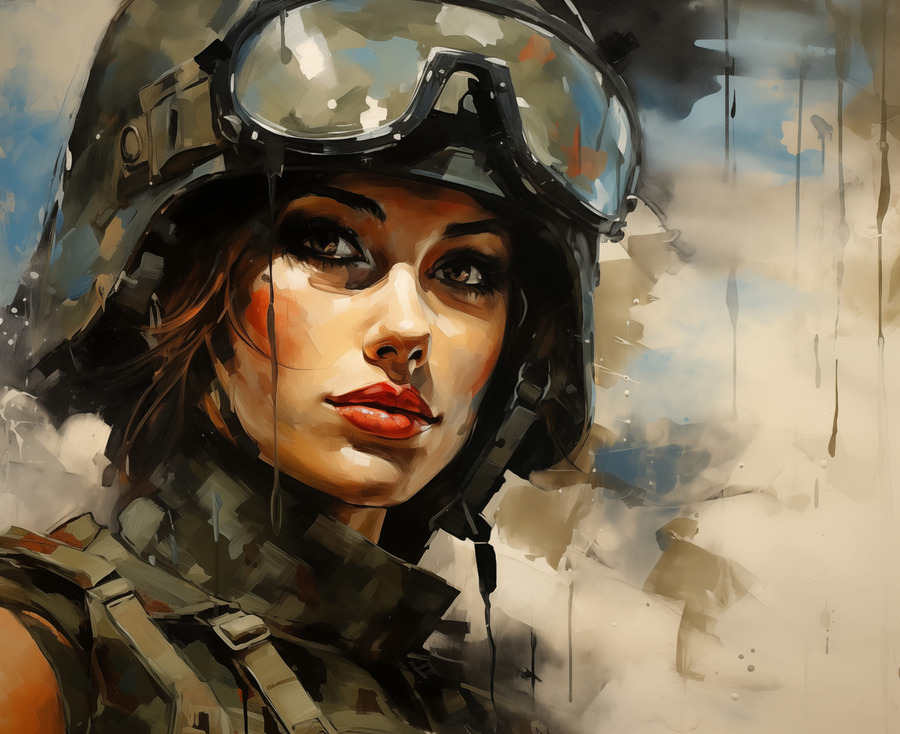 Woman of War – Contemporary Figurative Art Print  Print
