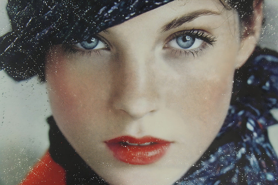 The Stare – Vintage Fashion Portrait Art Print  Print