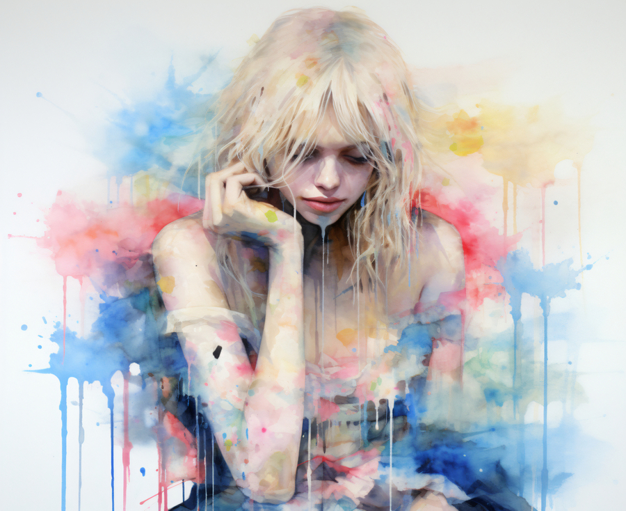 Body Dysmorphic Disorder – Conceptual Pastel Portrait Art Print  Print