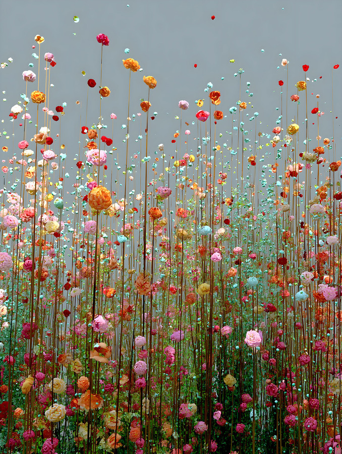 Elevation Botanique - Botanical Elevation - Contemporary Floral Art Prints  Print