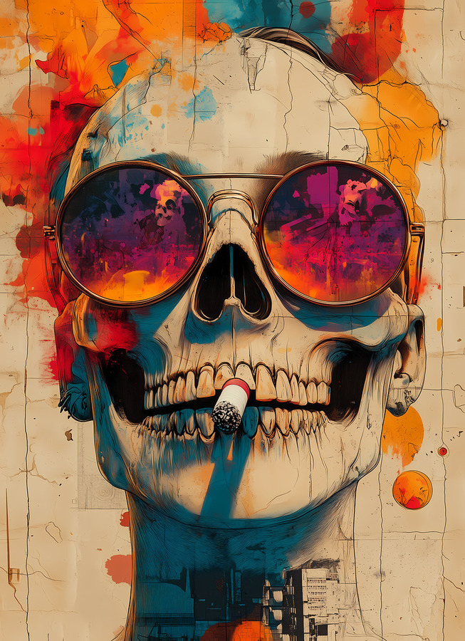 Boss Energy - Pop Surreal Skull Art Prints  Print