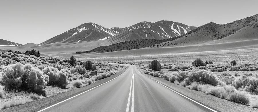 Starting Line - Minimal Landscape Art Prints  Print