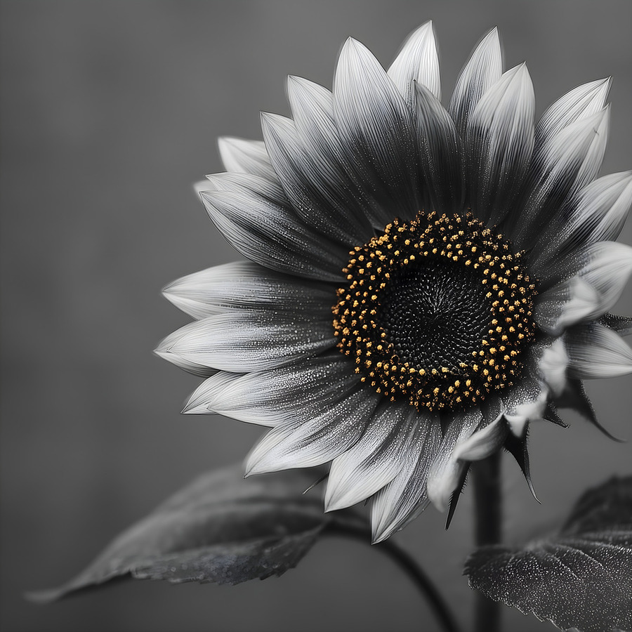 Sunflower Selfie 15 - Sunflower Portrait Art Prints  Print