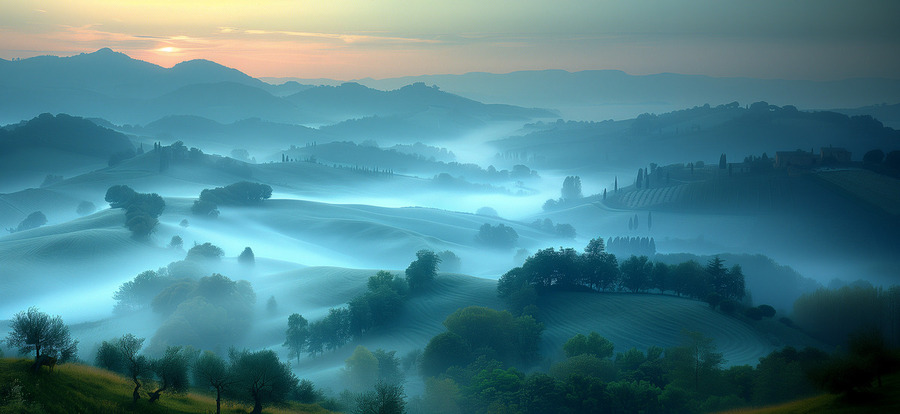 Beneath The Breath Of Dawn - Sunrise Landscape Art Prints  Print