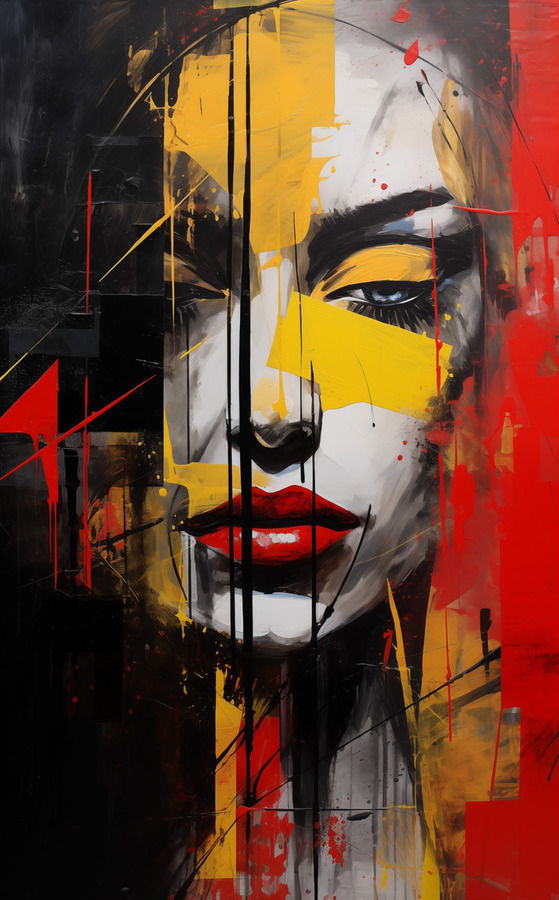 Addiction – Abstract Portrait Print  Print