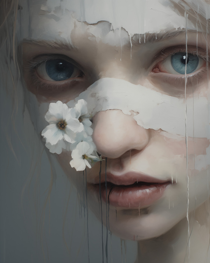 Schizophrenia – Pop Surreal Portrait Art Print  Print