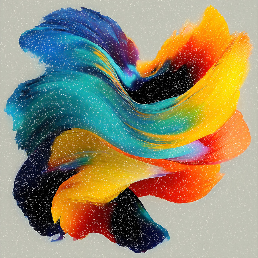 Chromatic Blocks IV  – Patchwork Abstract Print  Print