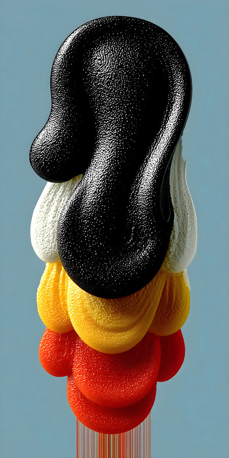 Color Stack Totem – Pop Abstract Sculpture Print  Print