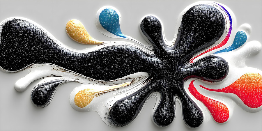 Melted Orbit – Playful Drip Abstract Print  Print