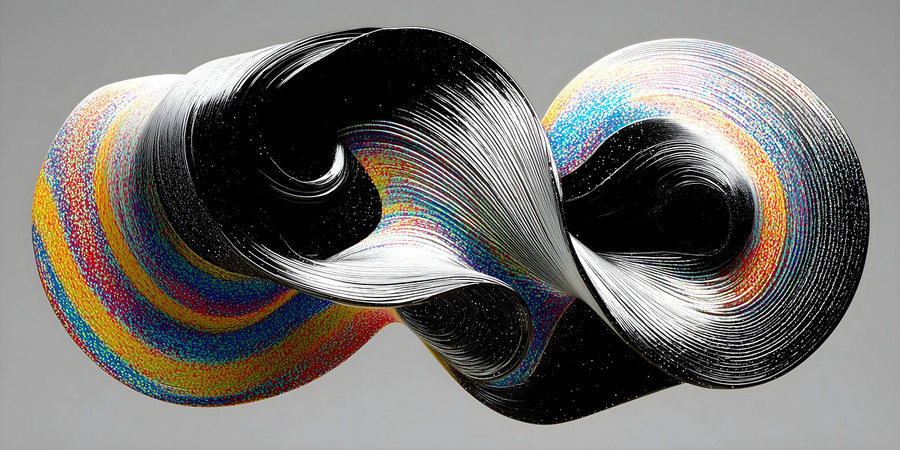 Continuum Loop – Monochrome Infinity Print  Imprimer