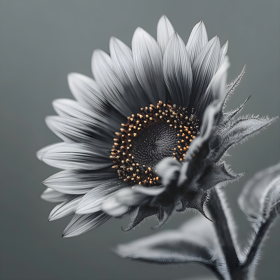 Sunflower Selfie 9 - Sunflower Portrait Art Prints  Print