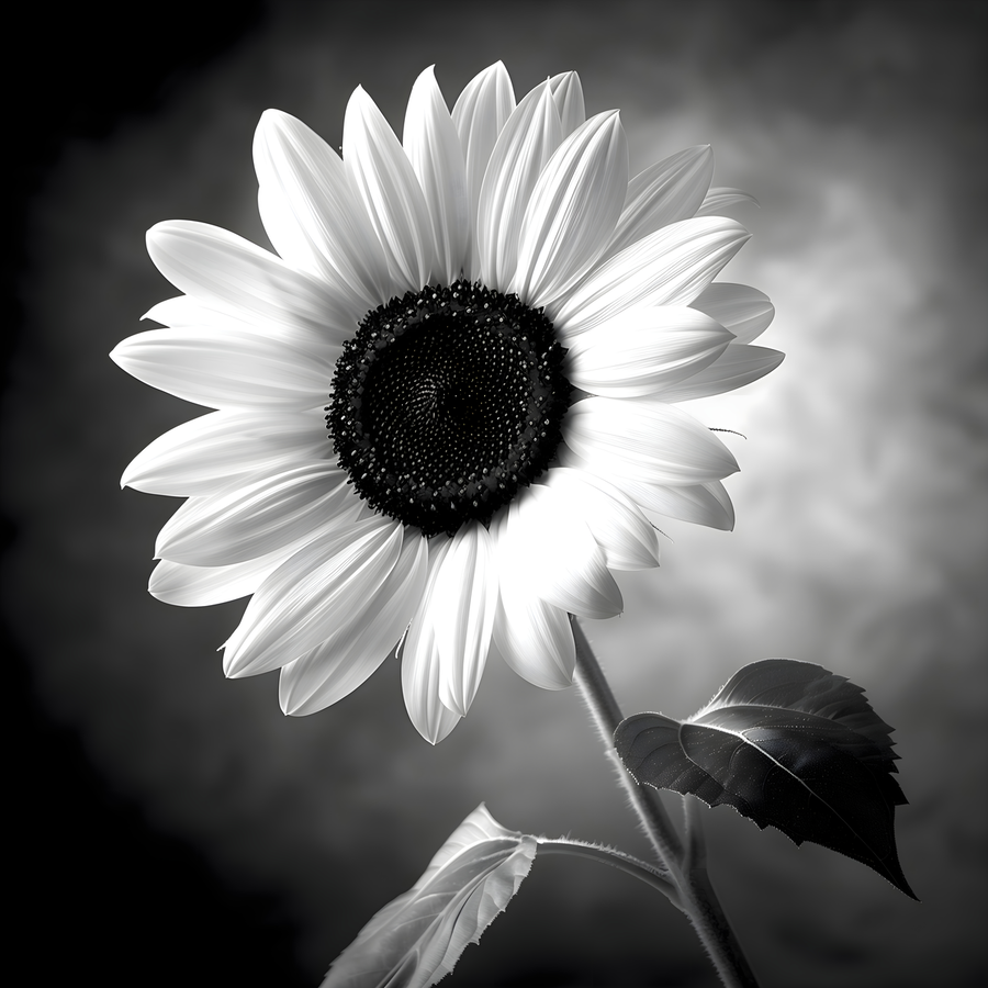 Sunflower Selfie 11 - Sunflower Portrait Art Prints  Print