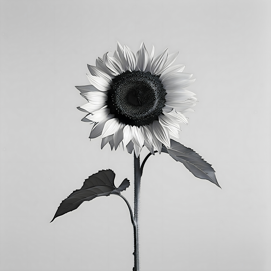 Sunflower Selfie 3 - Sunflower Portrait Art Prints  Print