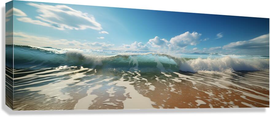 Beach – Modern Seascape Art Print Canvas Print
