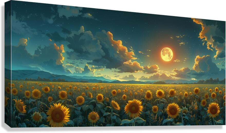 Wild Sunflowers - Sunflower Field Art Prints Canvas Print